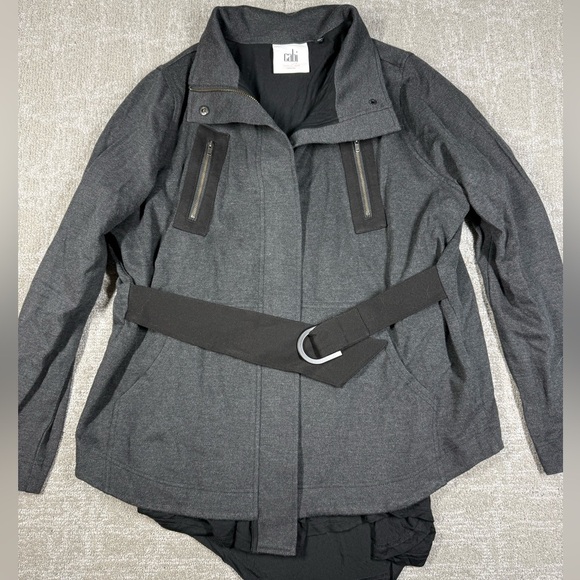 Cabi Love Carol Collection Grey Mesh Net Zip Front Jacket Size M - Picture 3 of 8